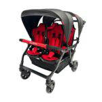 Familidoo DSP4 Krippenwagen 4-Sitzer (mit Wendesitz) - poussette 4 places assises reversibles dsp4 red