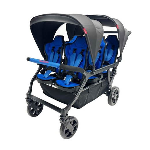 poussette-6-places-assises-reversibles-dsp6-red Familidoo DSP6 Krippenwagen 6-Sitzer (mit Wendesitz) - poussette 6 places assises reversibles dsp6 red
