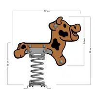 Federwippe Wickey PRO Kuh "Milkey" – Bild 5