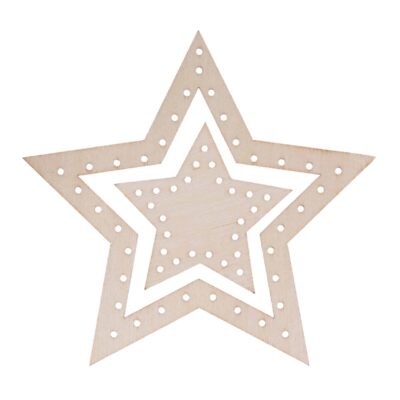 Holzanhänger "Fädelsterne" 6er Set