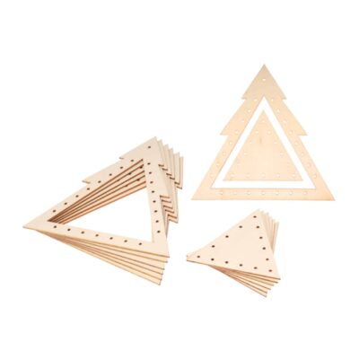 Holzanhänger "Tannenbaum zum Fädeln" 6er Set