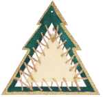 Holzanhänger „Tannenbaum zum Fädeln“ 6er Set - 103 32 1