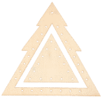 Holzanhänger „Tannenbaum zum Fädeln“ 6er Set - 103 32x