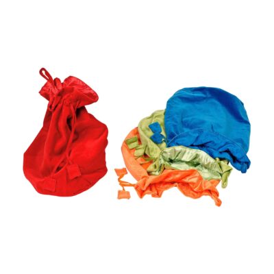 Samtbeutel-Set groß, bunt