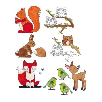 Riesenstempel "Waldtiere" 6tlg.