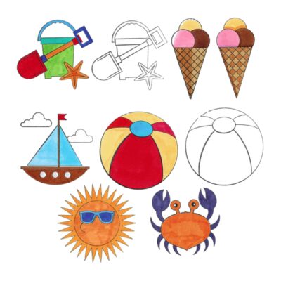 Riesenstempel "Sommer" 6tlg.