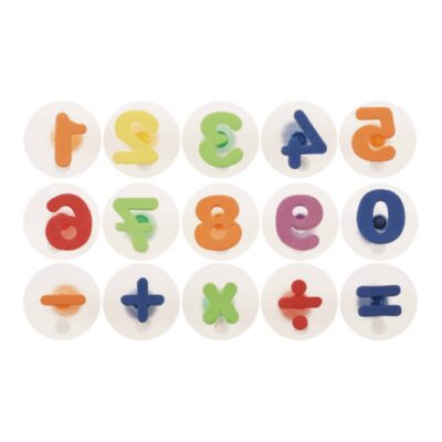 Moosgummi-Stempel „Ziffern mit Rechenzeichen“ 15tlg.