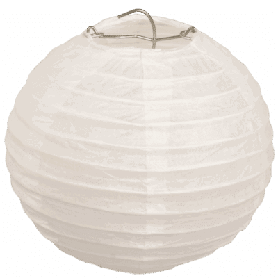 Papierlampions "Rund Weiß" 6er Set