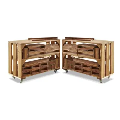 Konstruktionswagen-Set „Bauwerk“ – mit 50 Holzbausteinen