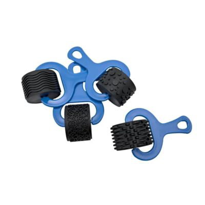 Mal- und Knet-Strukturroller 4er Set (Blau)