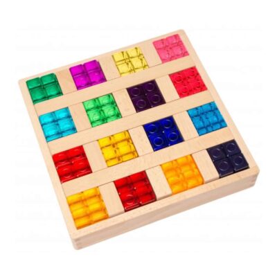 Holzbaukasten "Acrylquader mit Setzleisten"