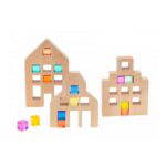 Holzrahmen „Häuser für Acrylwürfel“ 3er Set - 400 61 600 91