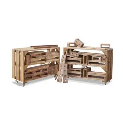 Konstruktionswagen-Set „Baustelle“ – Komplettset mit Rollen