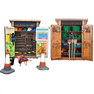 Spielzeugschränke für Sand- & Wasserspiel – 2er Set