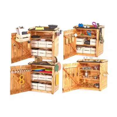 Outdoor-Regale „Themenzeit“ – 4-teiliges Set
