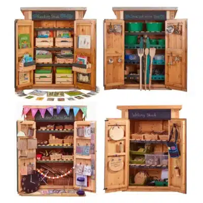 Themenhütten-Set „Lernen im Freien“ – 4 große Lernhäuser