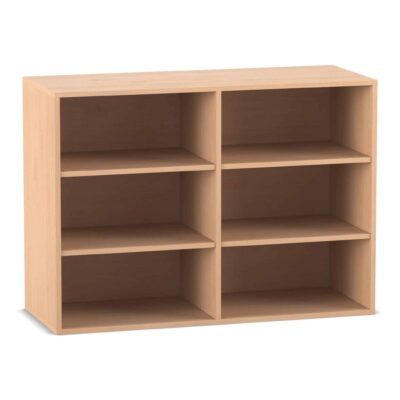 Flexeo® Aufsatzregal, 6 Fächer, Mittelwand, Breite 126,4 cm