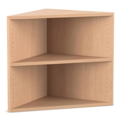 Flexeo® Abschlussregal eckig, 2 Fächer