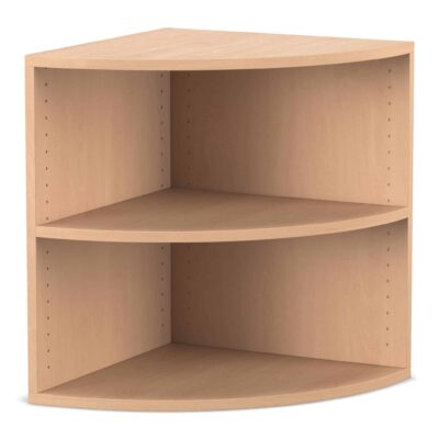 Flexeo® Abschlussregal rund, 2 Fächer