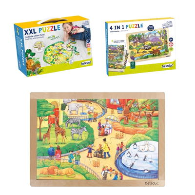 Puzzle-Set „Tiere & Dinos“