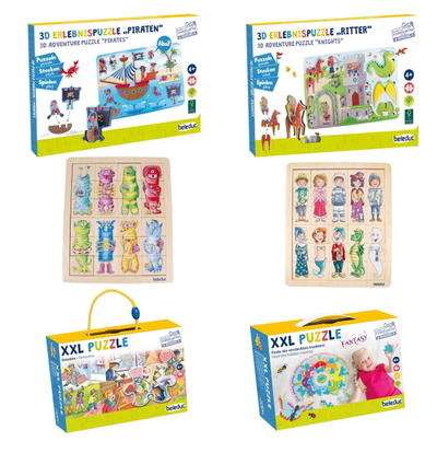 Spiel & Puzzle-Bundle „Fantasie & Kreativität“
