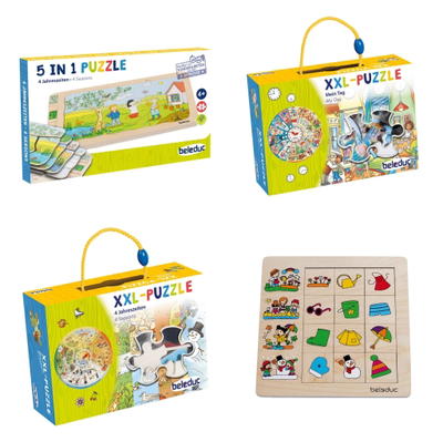 Spiel & Puzzle-Bundle „Zeit & Jahreslauf“