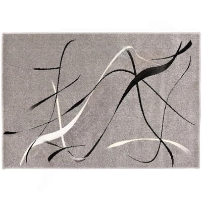 Grauer Teppich mit Linien