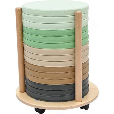 Mobiler Ständer mit 15 Bodenkissen