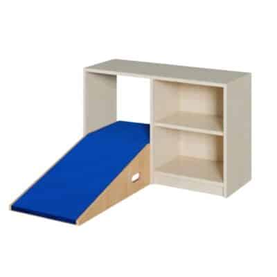 Durchkrabbelregal 3 - mit 2 Rampen und Regal, 1 Einlegeboden