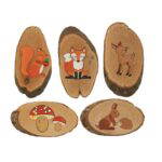 Naturholzscheiben Oval, 1kg - 100 64 2