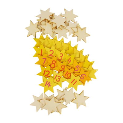 Holzanhänger „Kleine Sterne“ 24er Set