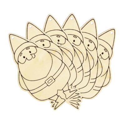 Holzanhänger "Wichtelparade" 6er Set