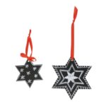 Holzanhänger „Weihnachtsstern in 3 Größen“, 15tlg. - 102 03