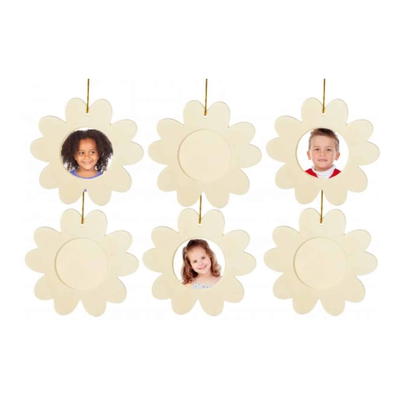 Holz-Bilderrahmen Blume, 6er Set