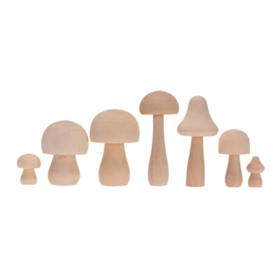 Holzfiguren "Familie Pilz" 7-tlg.