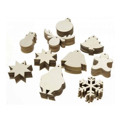 Holzanhänger "Big Pack Xmas" Weihnachtsanhänger, 100tlg.