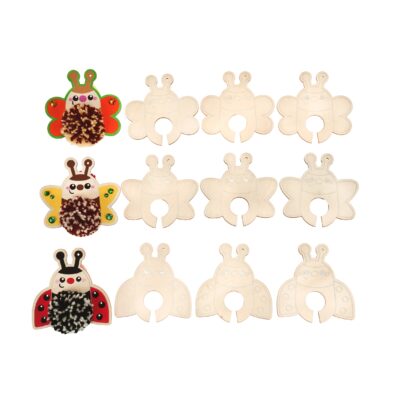 Holzanhänger "Flatterlinge" 12tlg.