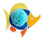 Holzanhänger „Pompon Fische“ 35tlg. - 103 92