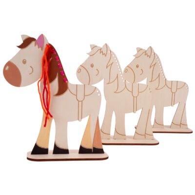 DIY-Holzform „Fädelpferdchen" 3er Set