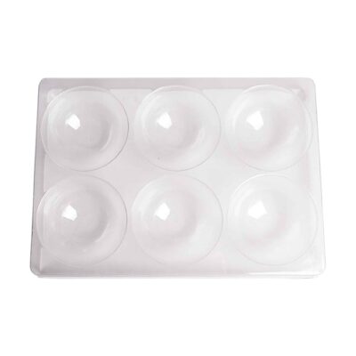 Transparentes Tablett, runde Mulden