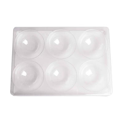 Transparentes Tablett, runde Mulden
