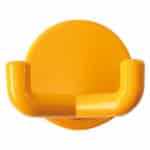 2er Kleiderhaken 12 gelb