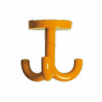 Spindschränke mit Hutboden und Garderobenhaken - 3er kleiderhaken orange