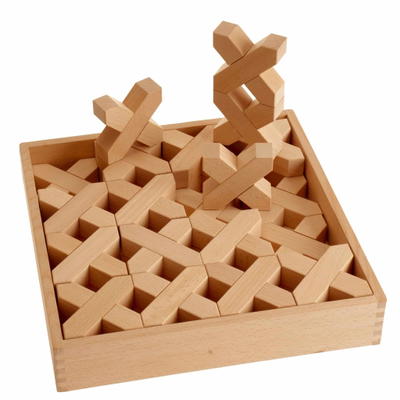 Holzbaukasten „X Blöcke“ Stück (33tlg.)