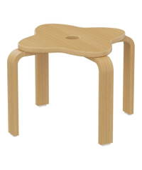 Kleeblatthocker Holz, vierblättrig – Bild 3