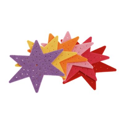 Filzanhänger "Stickstern" 6er Set