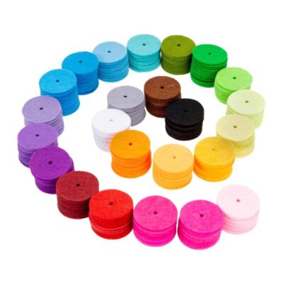 Filzscheiben gelocht inkl. 4 Schnüre zum Fädeln, 292-tlg.