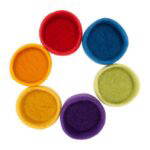 Filzschalen Regenbogen, 6er Set - 500 90 21