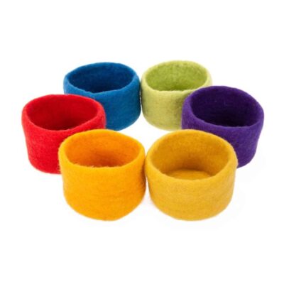 Filzschalen Regenbogen, 6er Set
