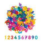 Filzzahlen Regenbogen, selbstklebend, 300tlg. - 501 01 2